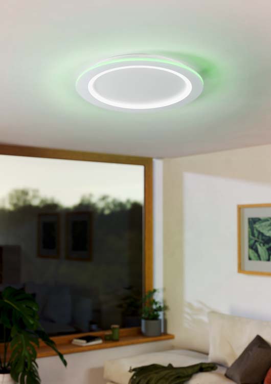 Plafondlamp - wit - Ø59,5cm - dimbaar - LED - 1x35W - 2700K-6500K + RGB