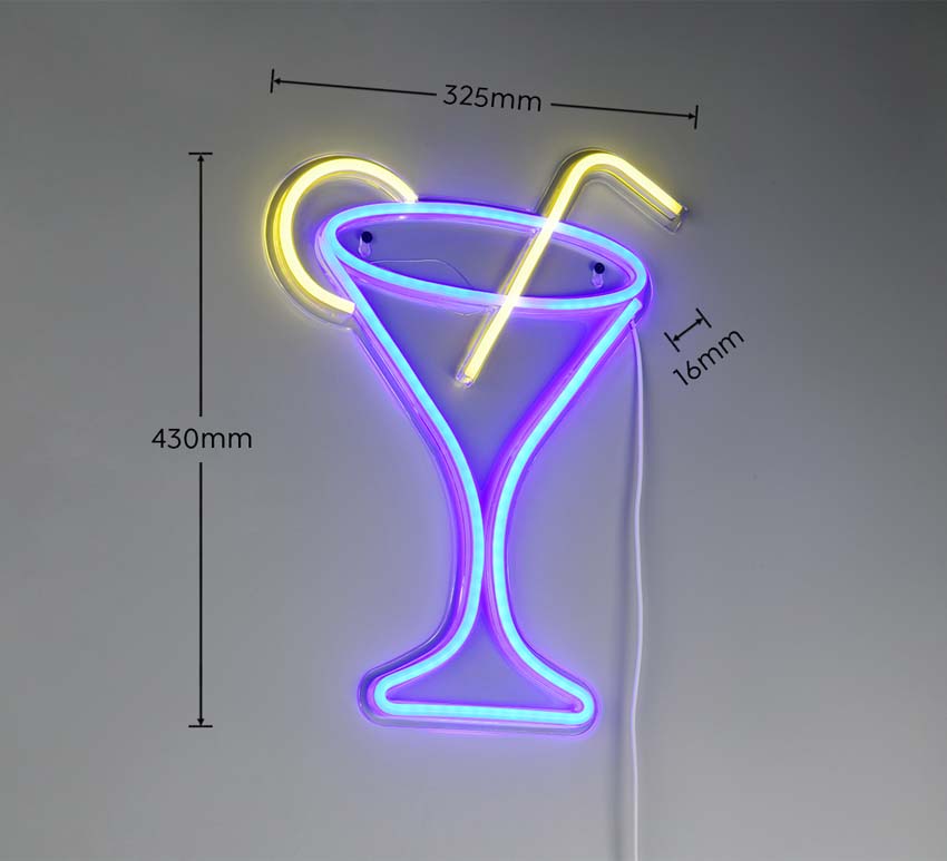 Applique murale - Cocktail - 32,5x1x43cm - LED - 1x5W