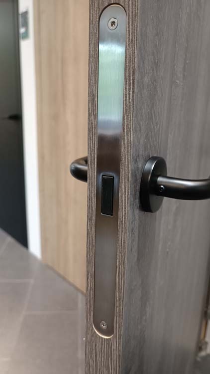 Porte intérieure complète Invisible Flat Mont-Ventoux 201,5x78cm aggloméré tubulaire droite + châssis 30cm