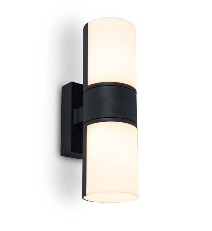Applique murale noir 2 LED lampes 7.5W 500 lumes