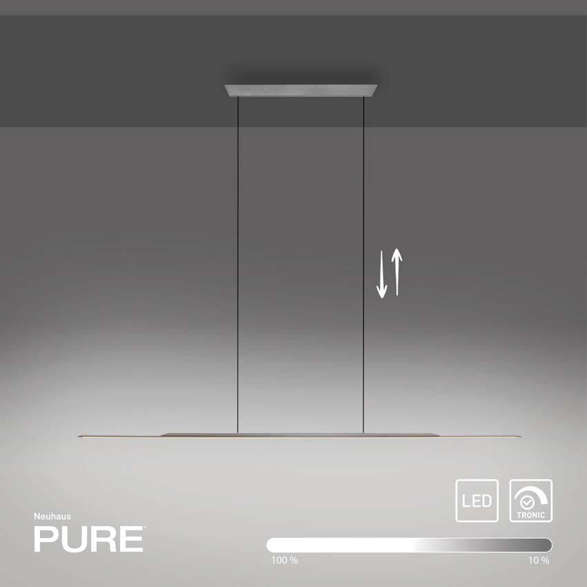 Suspension - Gris - 125cm - Dimmable - 1x18W - 3000K