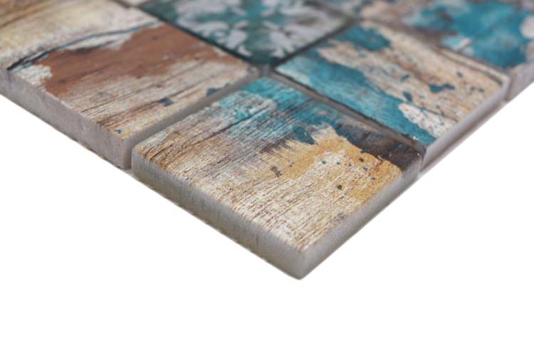 Mosaïque Crystal Mix beige/bleu mat 29,8x29,8cm