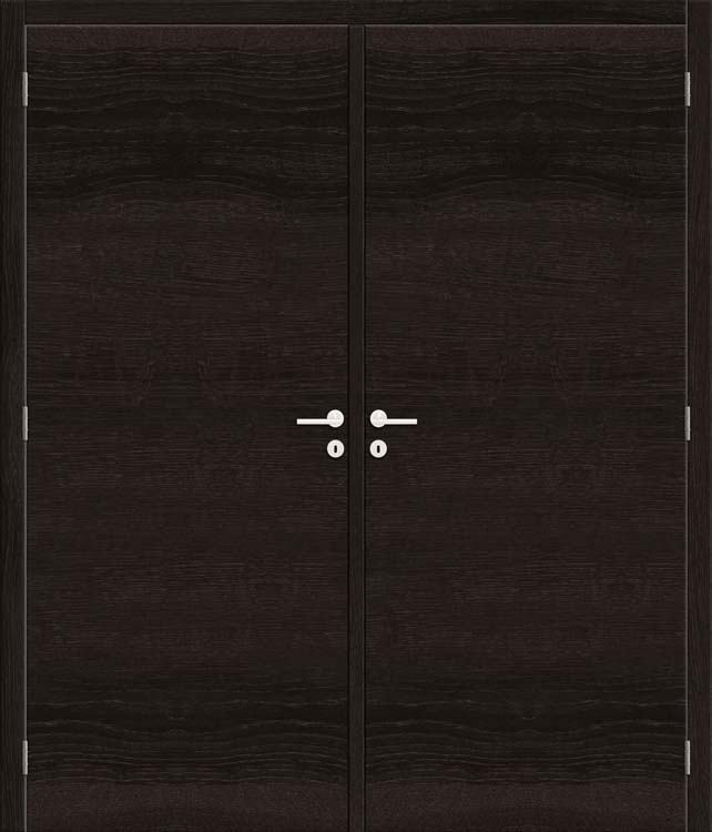 Doubles portes âme tubulaire 2x 83cm Black Oak horizontale 201.5cm