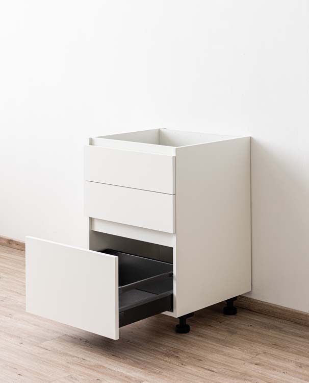 Armoire de cuisine Plenti avec 3 tiroirs blancs 60x78cm