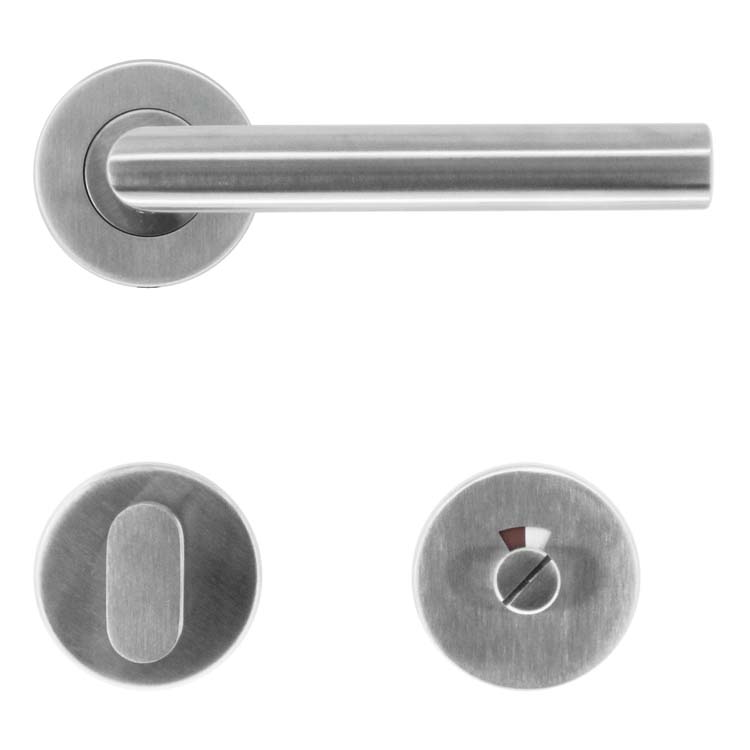 Deurkruk pro belluno 19mm class 3 inox plus met WC-slot