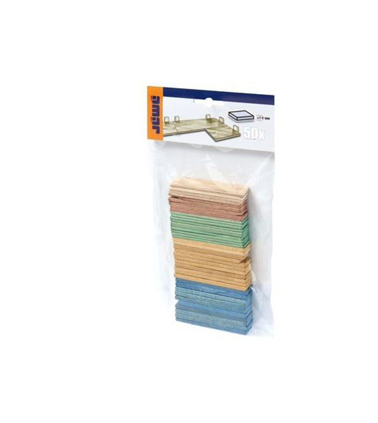 Dikteblokje 1-5mm multicolor 8x2cm 50 stuks