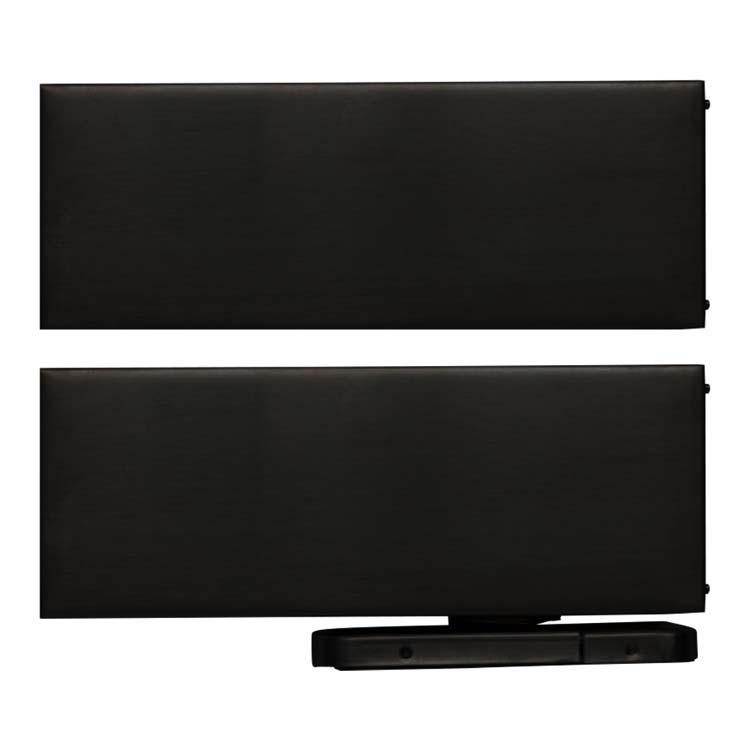 Porte intérieure vitrée Night mat 73x200cm + système pivotant noir
