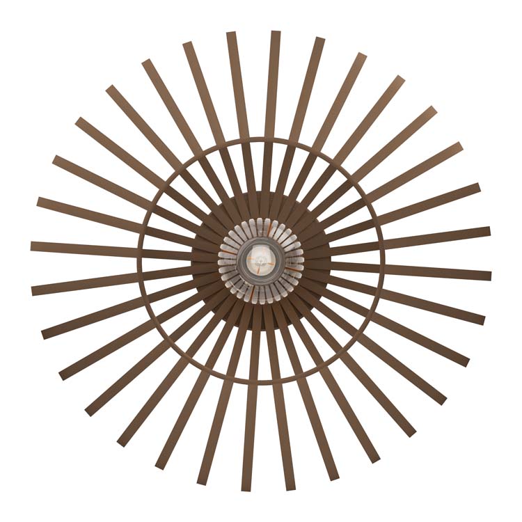 Plafonnier - bronze - Ø38,5cm - dimmable - E27 - 1x40W