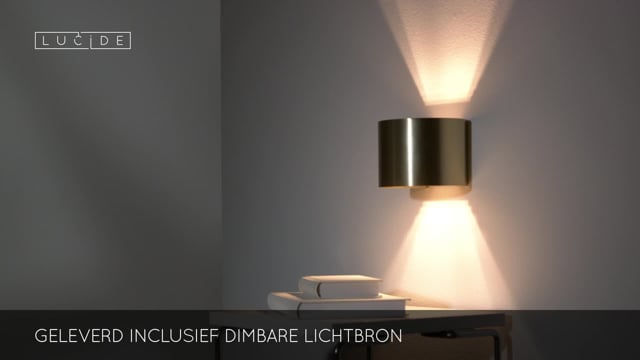 Wandlamp - LED Dimb. - G9 - 1x4W 2700K - Mat Goud / Messing - Rond Wandlamp - LED Dimb. - G9 - 1x4W 2700K - Mat Goud / Messing - Rond