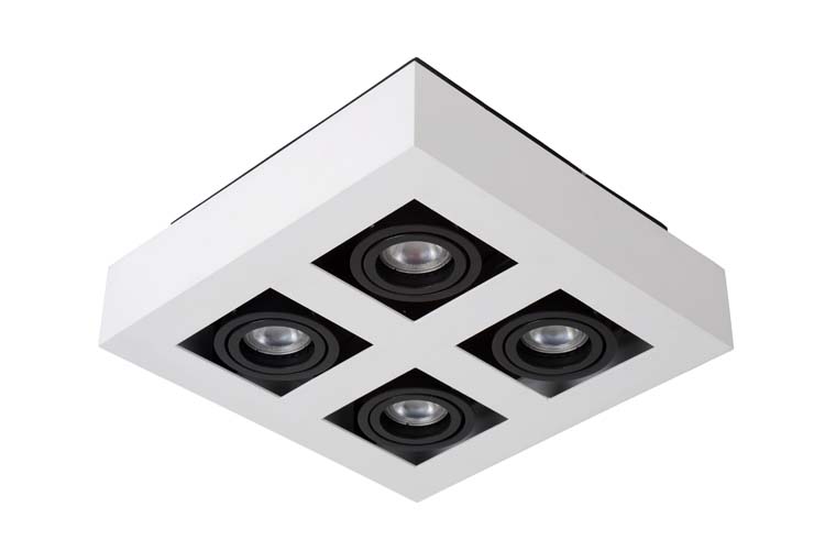 Plafondlamp - wit - dimbaar - LED - GU10 - 4x5W - 2200/3000K