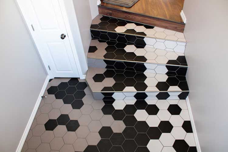 Vloer- en wandtegel Hexagon grijs 20x17,5cm