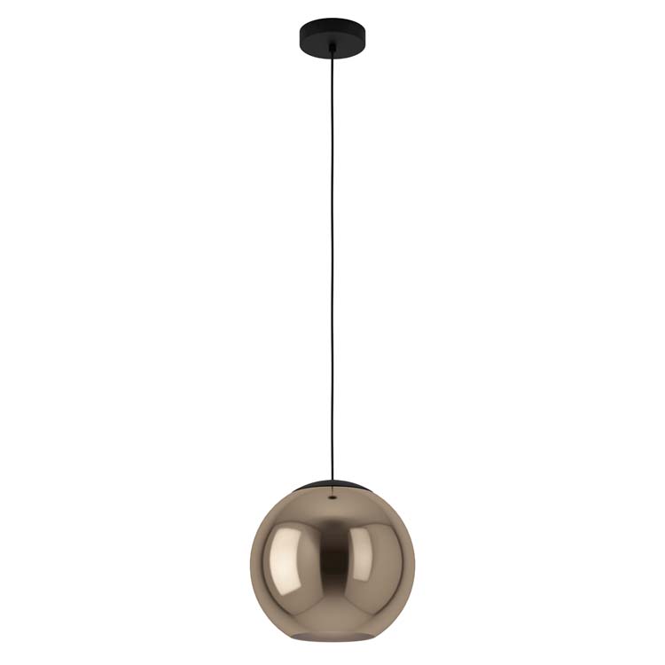 Lampe suspendue boule Ø 30 cm noir-cuivre E27 Lampe suspendue boule Ø 30 cm noir-cuivre E27