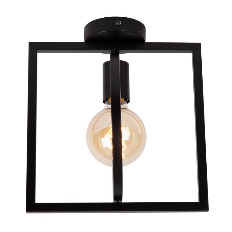 Plafondlamp - zwart - 28cm - E27 - 40W