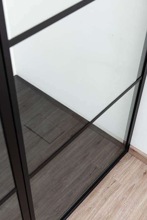 Douchedraaideur met vast deel Ulysses zwart 140x200cm