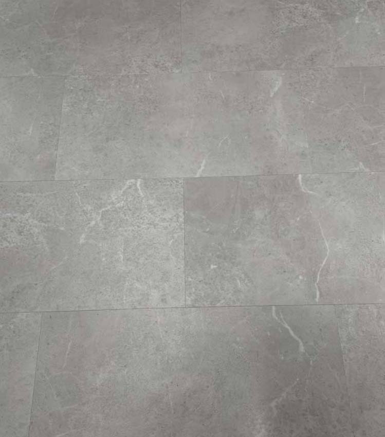 Sol vinyle dalle 5mm gris cow 61x30,5cm avec sous-couche