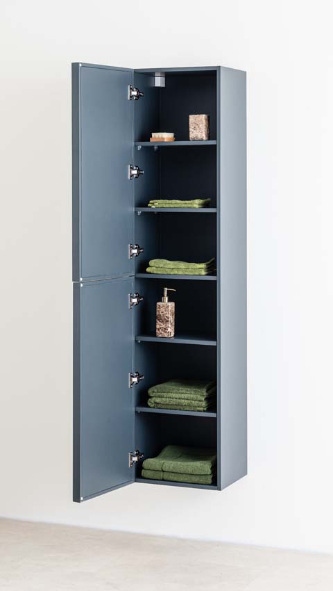 Badkamermeubel Fara antraciet staand met dubbele wastafel carrara 140cm