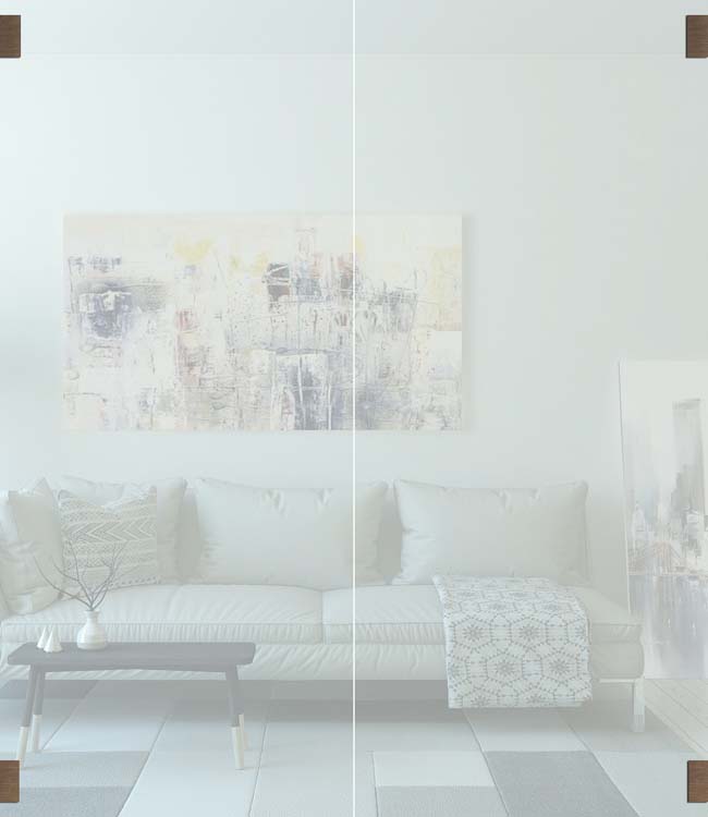 Porte intérieure double vitrée Sky Night verre dépoli sur mesure - charnières sun