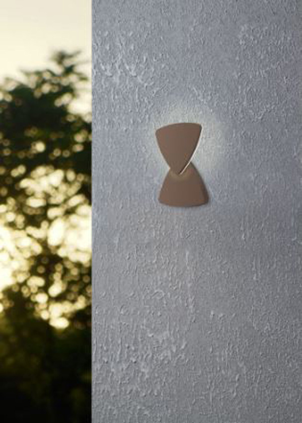 Applique murale - rouille - 14x14x4,7cm - LED - 1x8W - 2700/4000/6500K - 950lm - IP44 - triangle