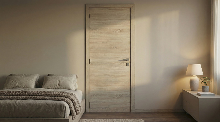 Complete binnendeur S69 Authentic Oak 201,5x73cm honingraat omkeerbaar + deurkast 16,5cm