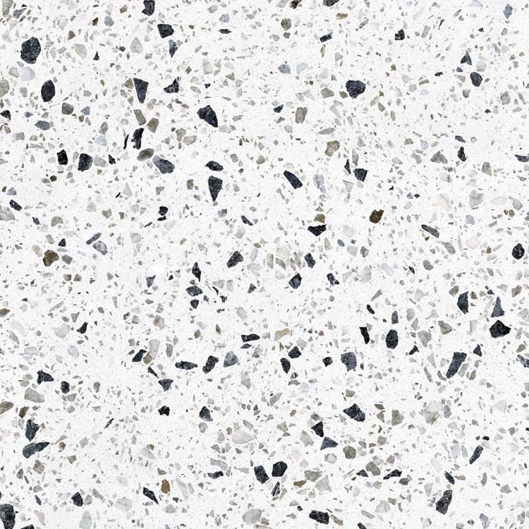 Staal vloer- en wandtegel Minimal terrazzo grijs/wit