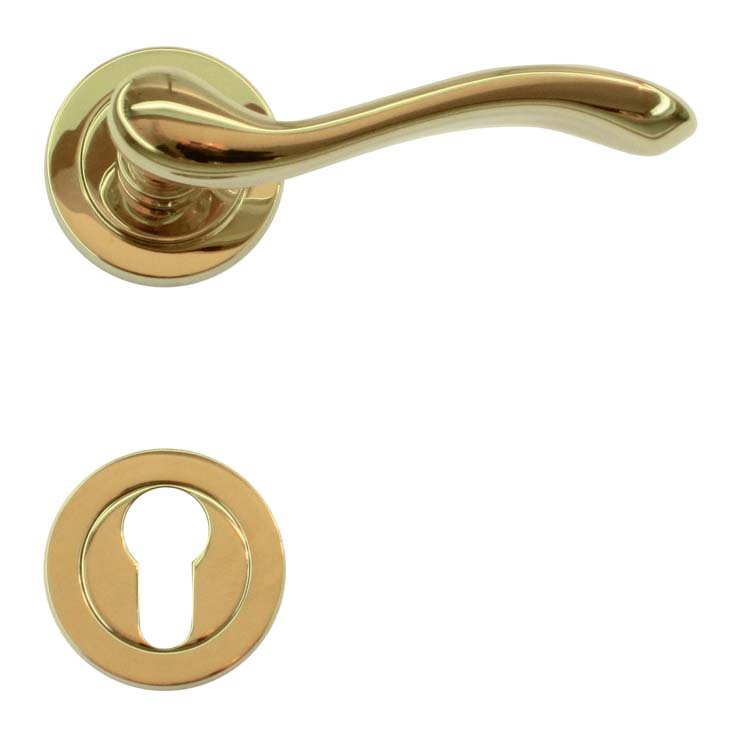 Poignée de porte alessandria titanium sur bouclier sans cylindre
