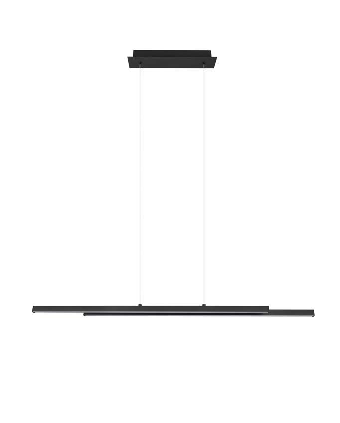 Hanglamp - zwart - 110x8,5xH150cm - LED - 1x22W - 3000K