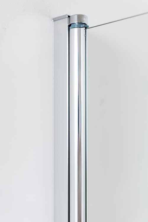 Badwand Asher chroom links/rechts 120x130cm