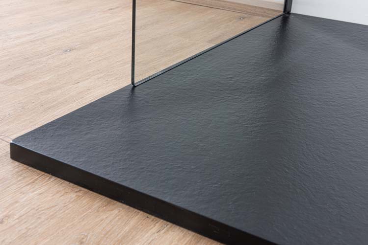 Inloopdouche Anais klaar glas met zwarte profielset 87x200cm