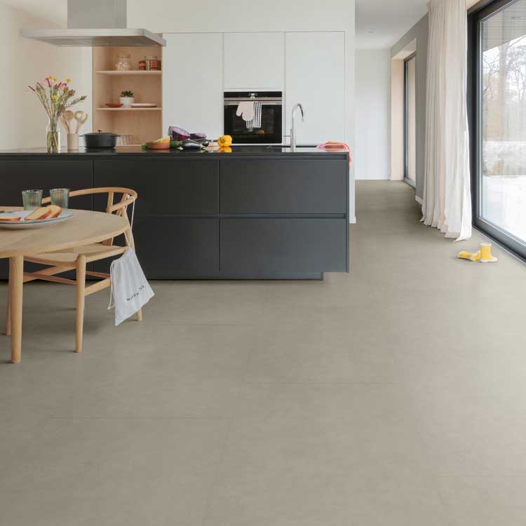 Sol vinyle Floorify Sea Salt dalle 4,5mm gris clair 90x60cm