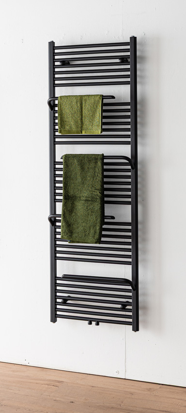 Radiateur sèche-serviettes Dale 180x60cm simple noir 946W