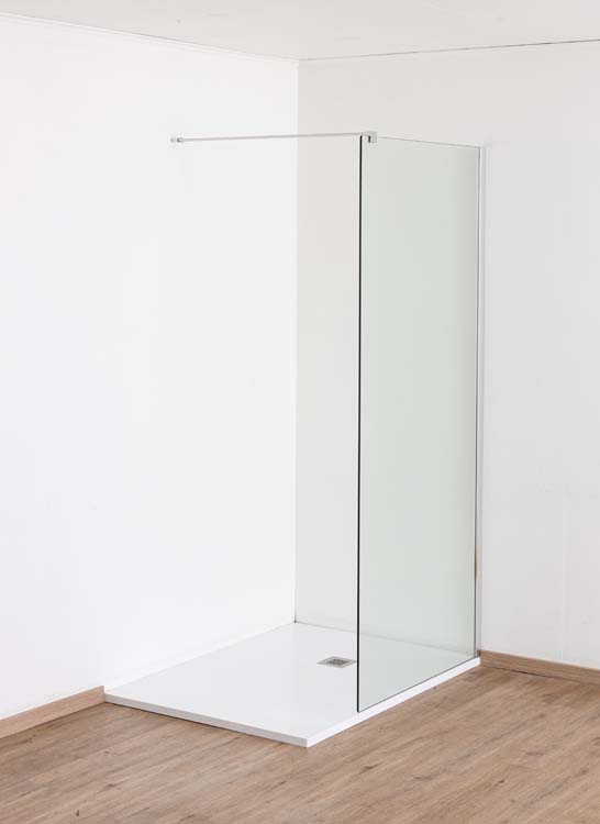 Paroi de douche à litalienne Anais verre clair avec kit de profilés chromé 87x200cm