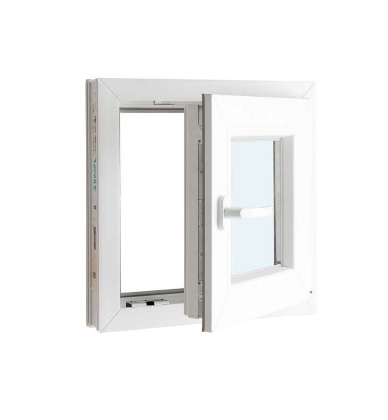 1-VL draaikiepraam pvc Ikkuna wit 70 mm B1000XH1000 mm rechts