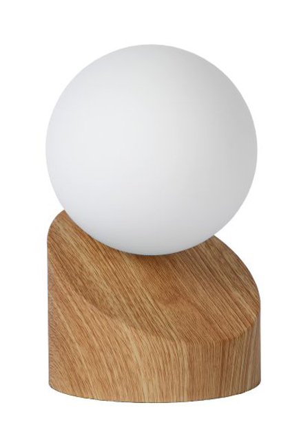 Lampe de table - bois clair - Ø10cm - G9 - 33W - boule