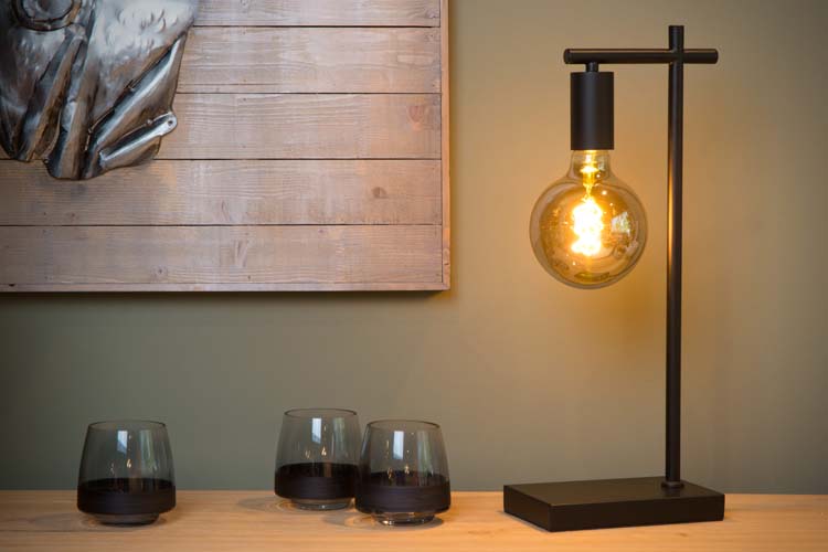 Tafellamp - zwart - E27 - 40W