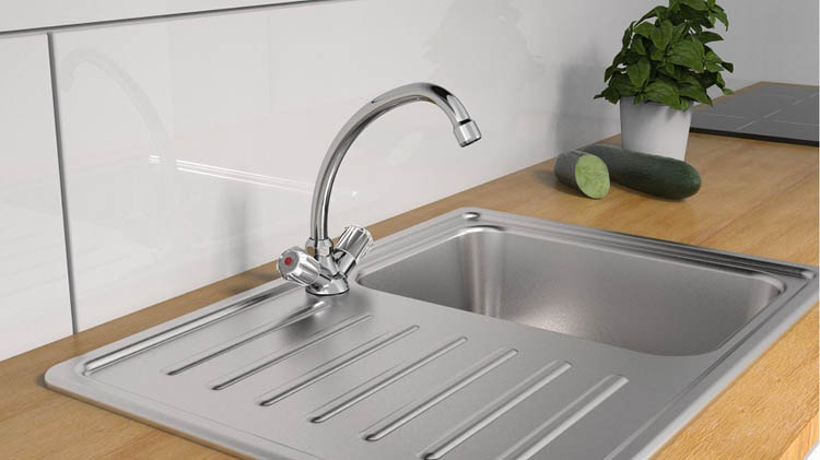 Wastafelkraan Branko lage druk chroom