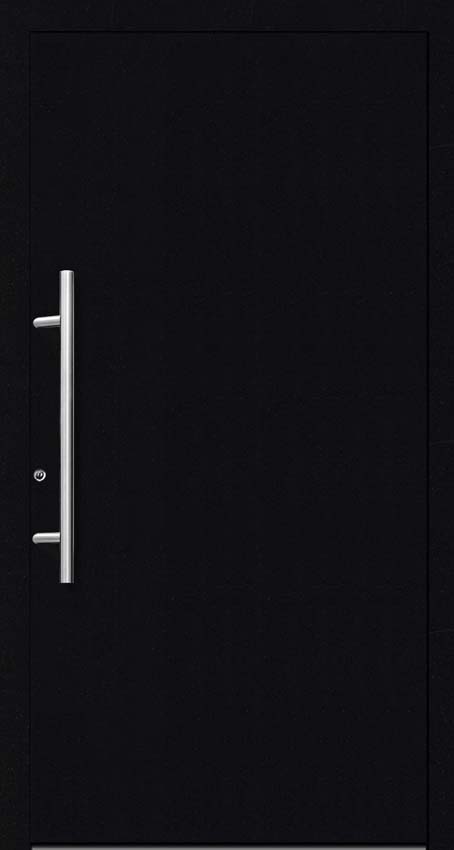 Buitendeur pvc met alu afwerking Lepo zwart B980 X H2180 mm L