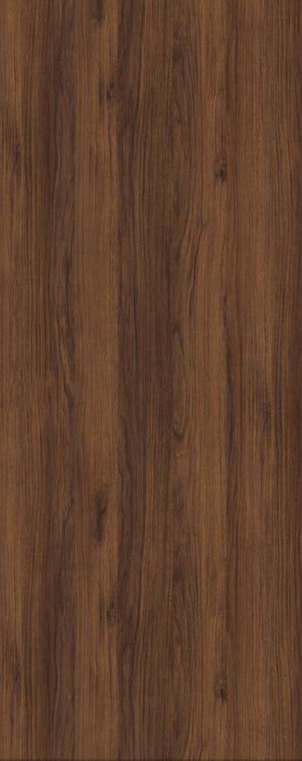 Porte intérieure complète Pure noyer 201,5x63cm aggloméré tubulaire réversible + châssis noir 16,5cm