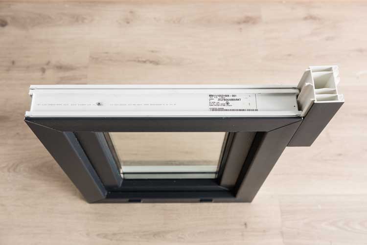 Profilé d'élargissement 50mm antrac/blanc 2M Deceuninck