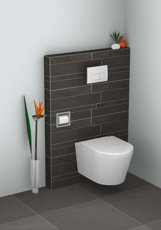 Inbouw toiletrolhouder inox
