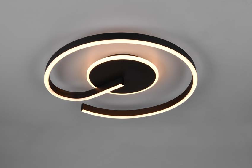 Plafonnier - Noir - Ø50cm - Dimmable - LED - 1x21W - 2300-4000K