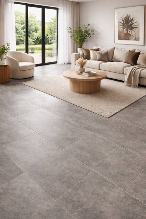 Carrelage de sol et mural Ryan gris 60x120cm