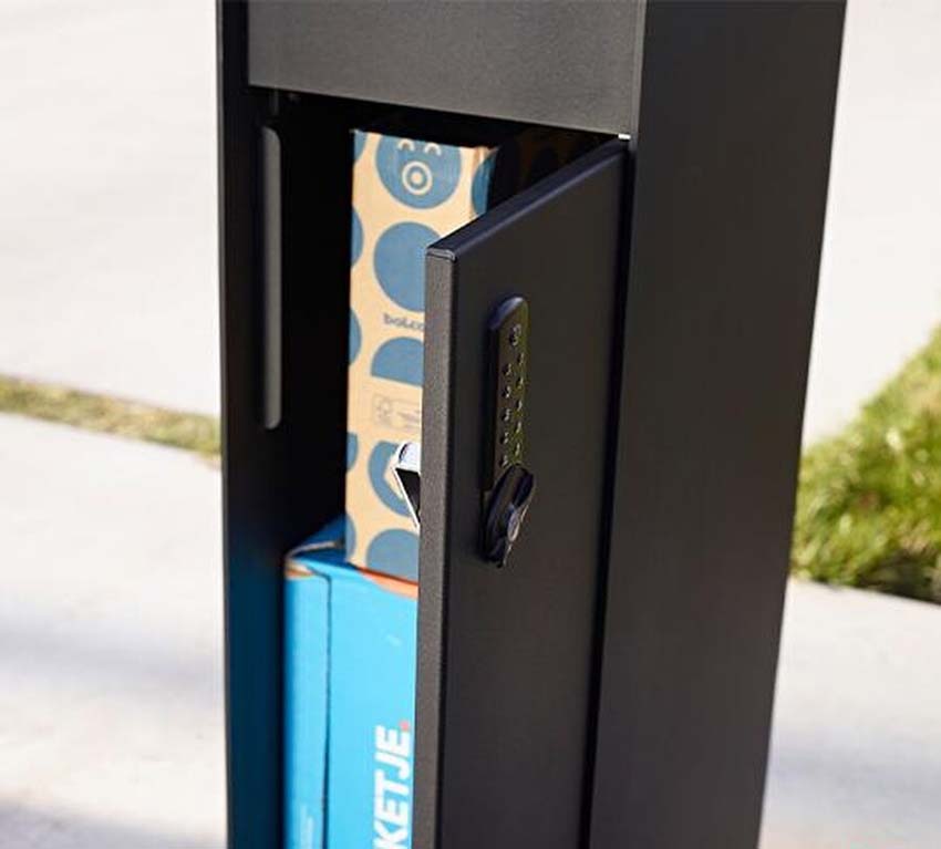 Boîte à colis ONZO (eSafe) Fenix aspect acier corten front