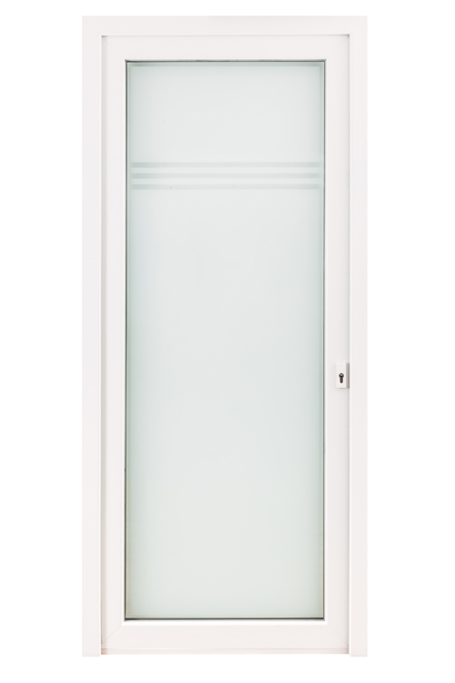 Porte extérieure pvc blanche/blanche mat 3 lignes claires D SUR MESURE Porte extérieure pvc blanche/blanche mat 3 lignes claires D SUR MESURE