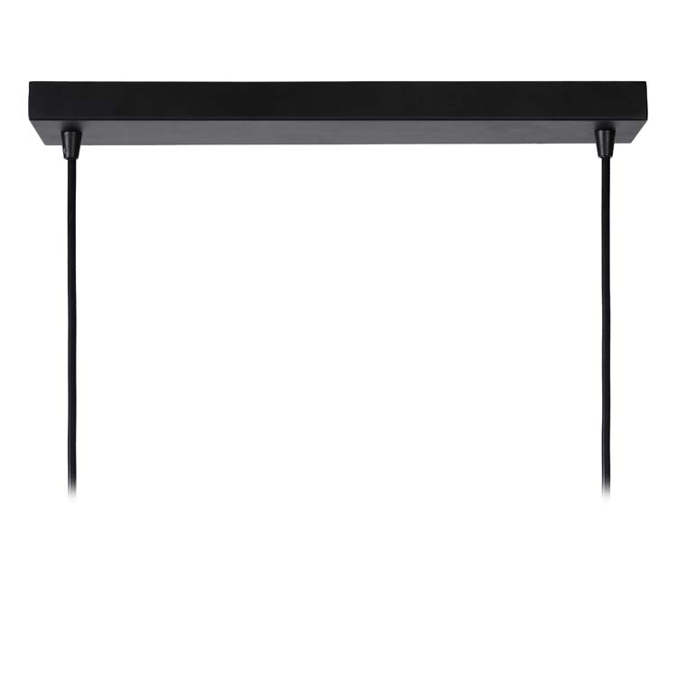 Hanglamp - zwart/goud - vierkant - 4xE27 - 40W