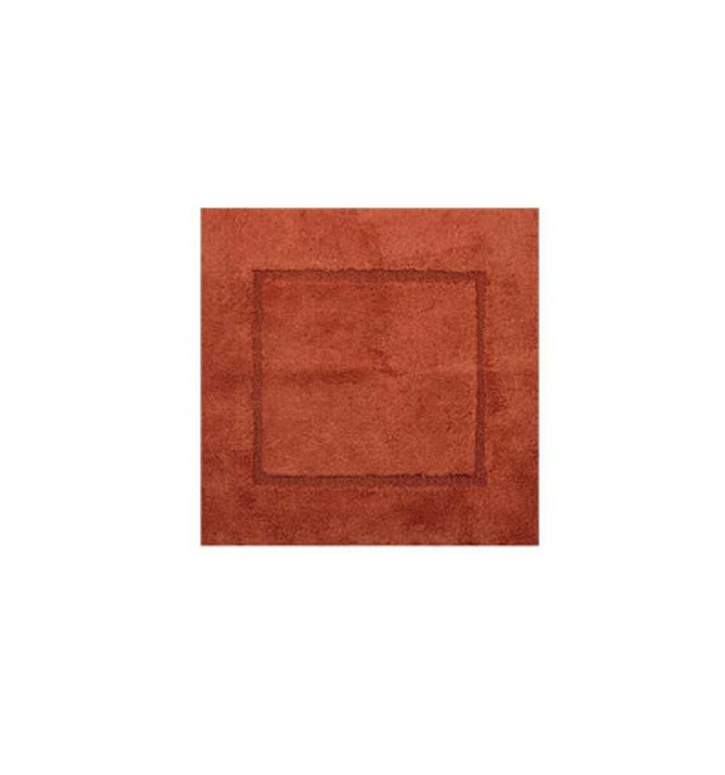 Tapis de bain Cosibel en coton brique 60x60cm
