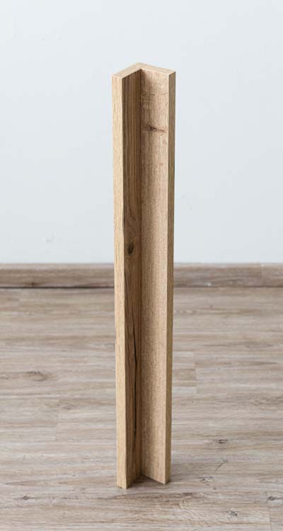 Raccord d'angle pour armoire de cuisine Plenti noire/chêne 50mm