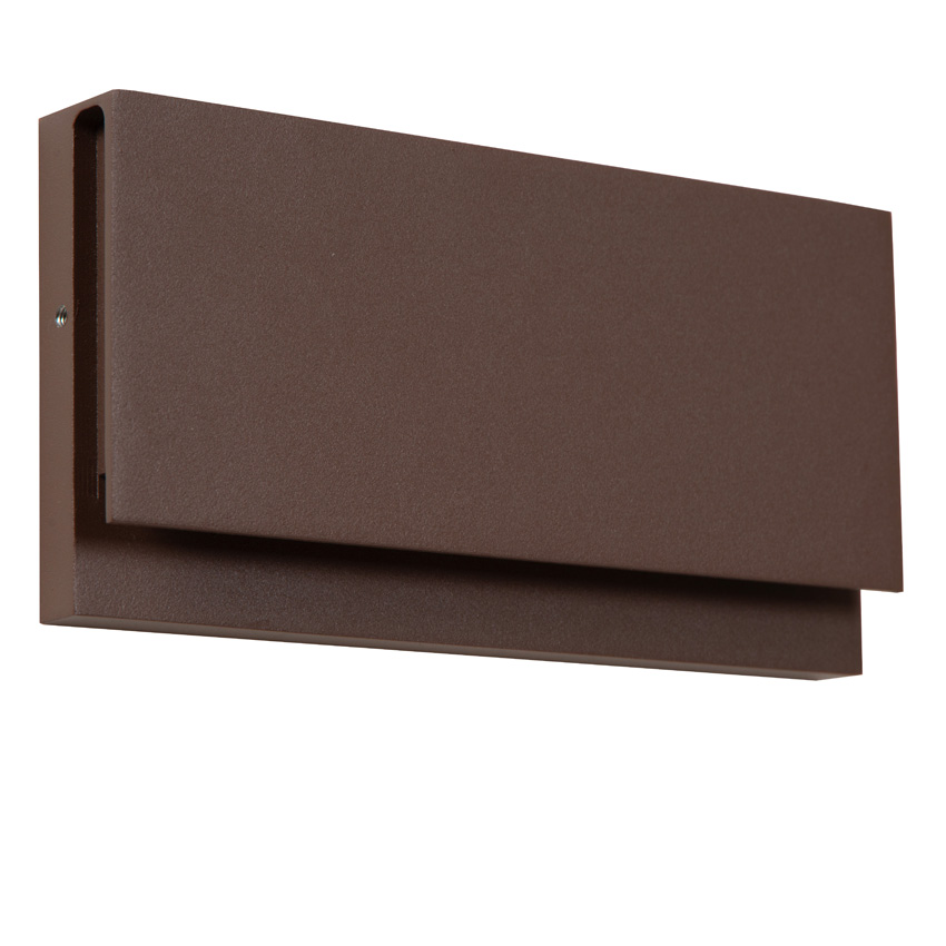 Lucide Essential Lomar - Applique murale intérieur/extérieur - LED - 1x10W - 2700K - IP54 - Brun rouille