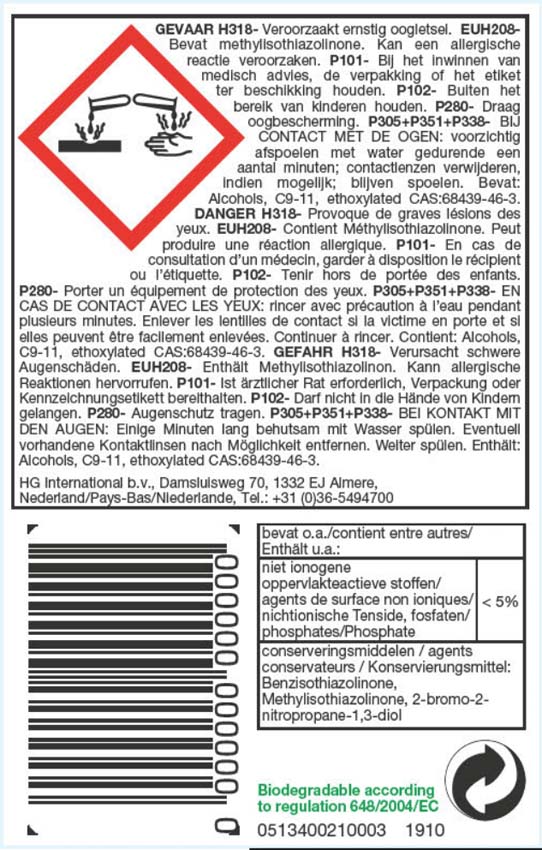 HG laminaat krachtreiniger (product 74) HG laminaat krachtreiniger (product 74)