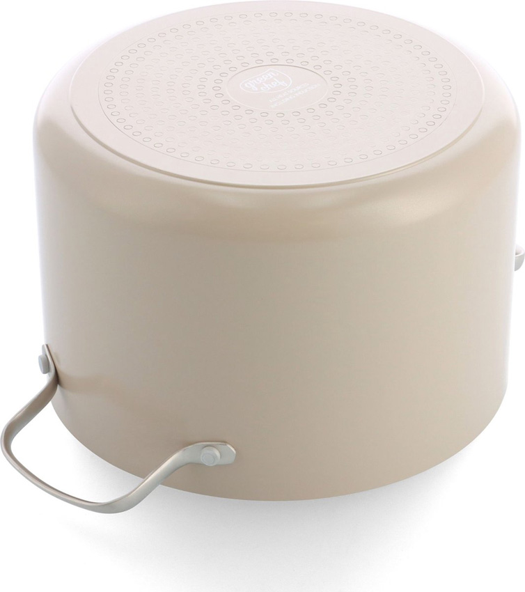 Kookpot met deksel crème Ø24cm antikleeflag & PFAS-vrij