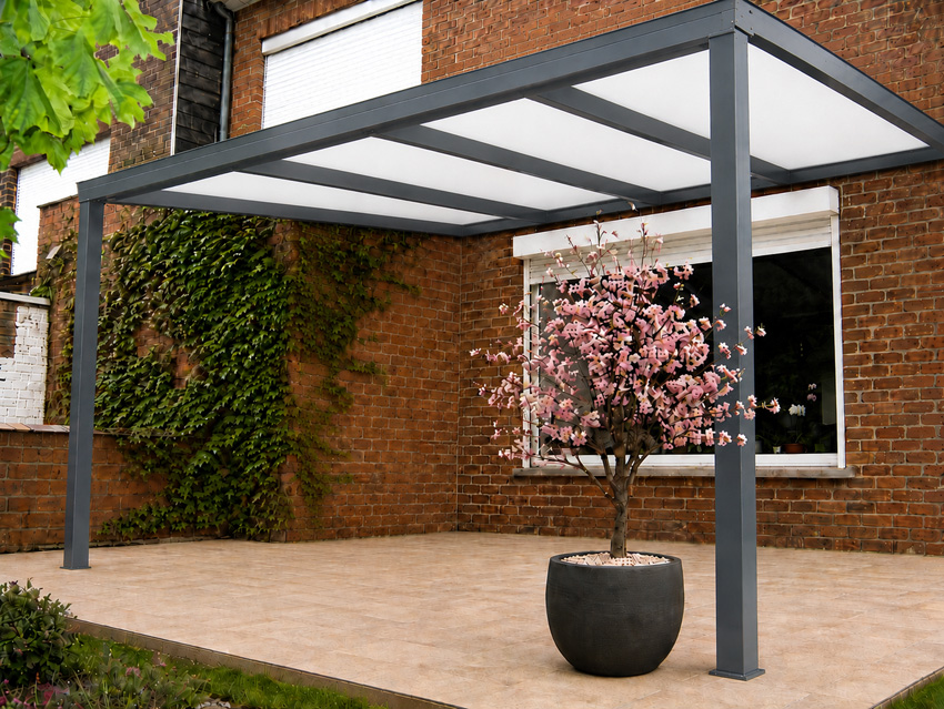 Terrasoverkapping Shadow antraciet 4x3m